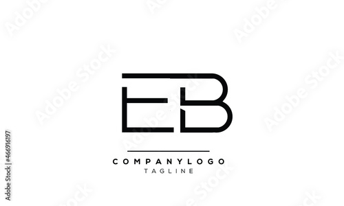 Abstract Letter Initial eb be Vector Logo Design Template