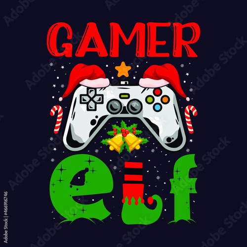 gamer elf  t shirt desing