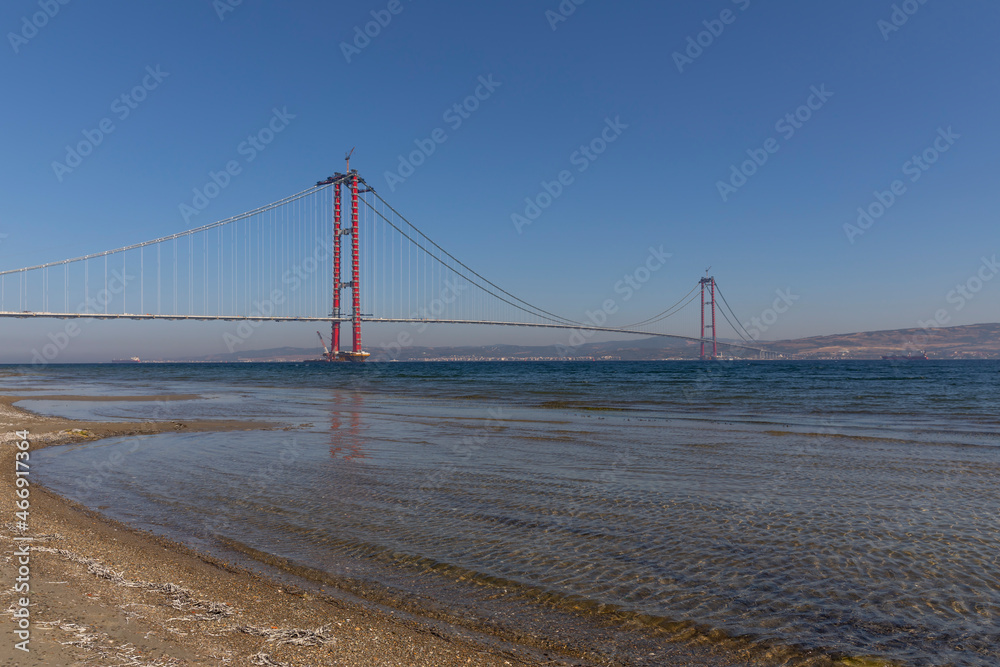 new bridge connecting two continents 1915 canakkale bridge (dardanelles bridge), Canakkale, Turkey