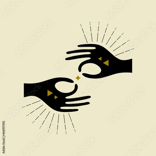 magical girl hands art mystical Reiki meditation