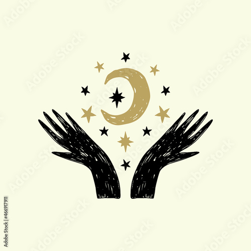 magical girl hands art mystical Reiki meditation