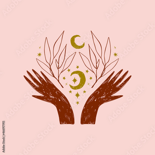magical girl hands art mystical Reiki meditation