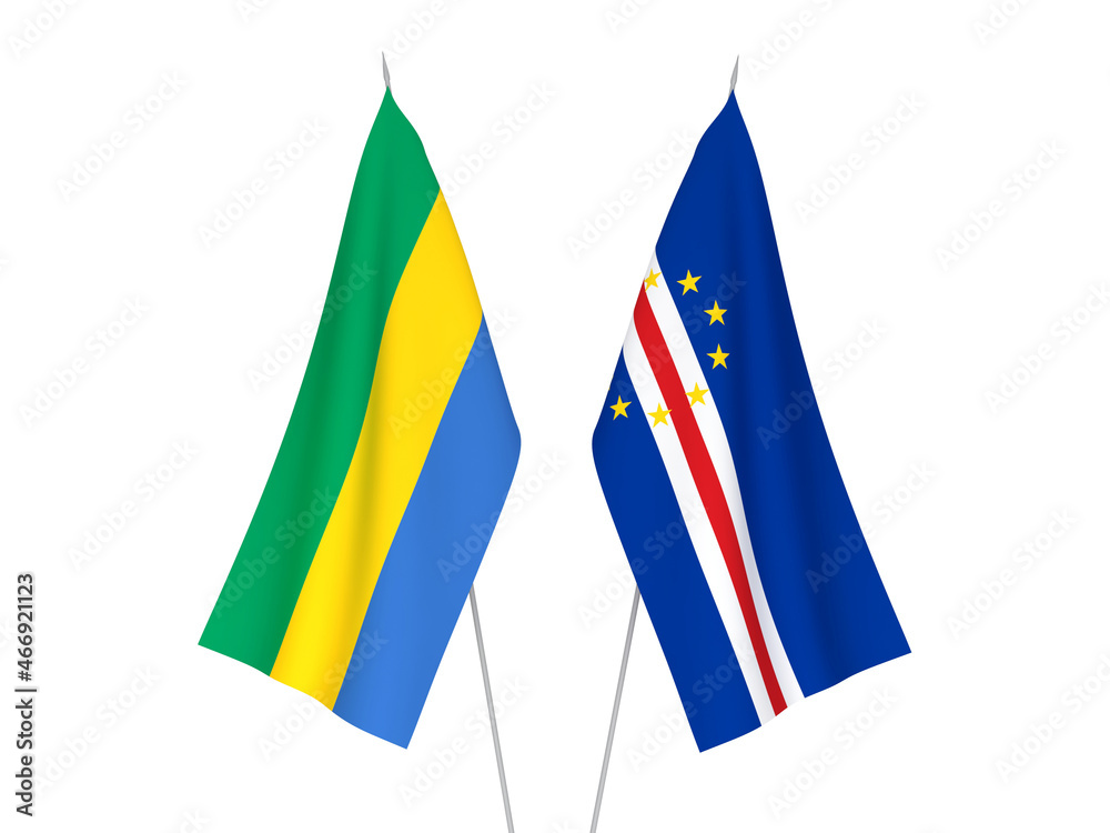 Gabon and Republic of Cabo Verde flags