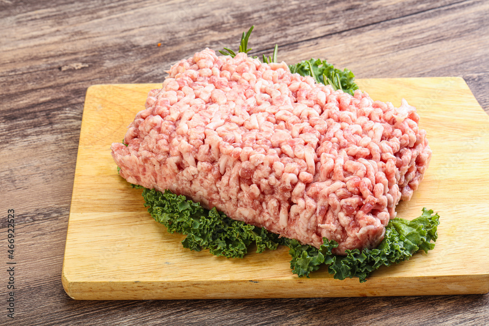 Raw pork minced meat for cooking Raw pork minced meat for cooking