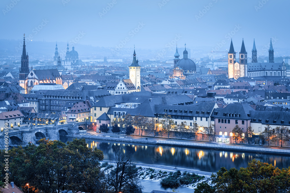 Obraz premium Historical Wurzburg Old town, Germany