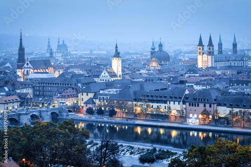 Historical Wurzburg Old town, Germany
