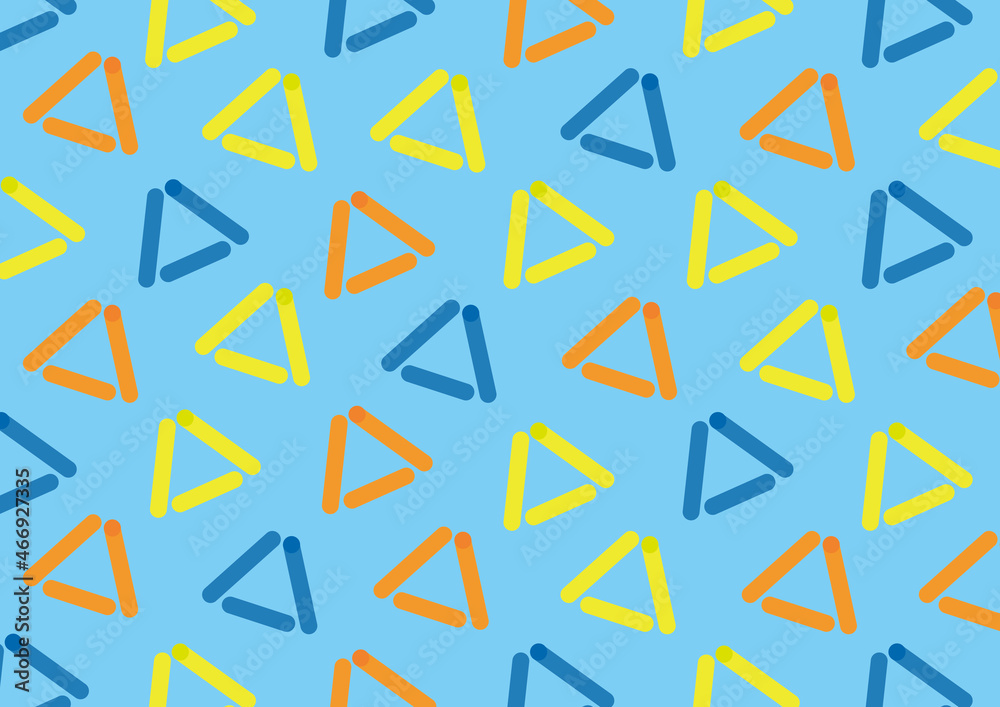 ポップな幾何学模様背景　三角形　パターン　Geometric pattern triangle background