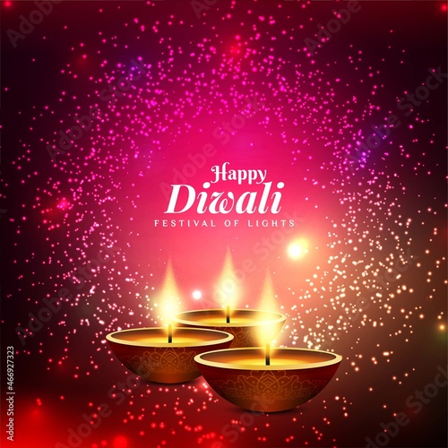 Abstract Happy Diwali beautiful decorative background