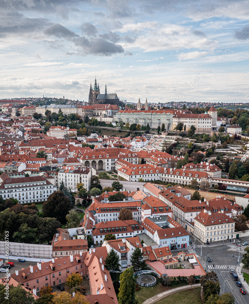 Fototapeta premium Aerial view of Prague.