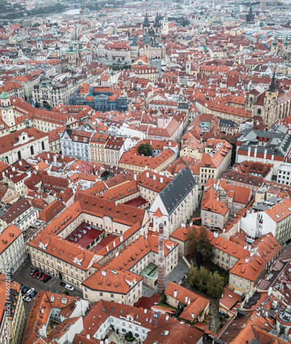 Aerial view of Prague.