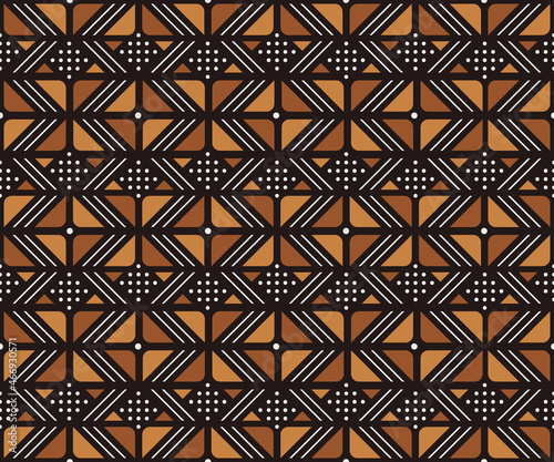 African Print Fabric. Vector Seamless Tribal Pattern. Traditional Ethnic Hand Drawn Ornament for your Design Cloth, Carpet, Rug, Wrap