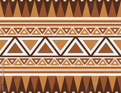 African Print Fabric. Vector Seamless Tribal Pattern. Traditional Ethnic Hand Drawn Ornament for your Design Cloth, Carpet, Rug, Wrap photo