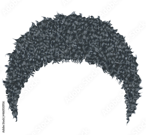 trendy curly african short gray hair  .
 realistic  3d . fashion beauty style.afro