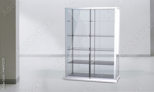 Vitrinen, Glasvitrine, leer