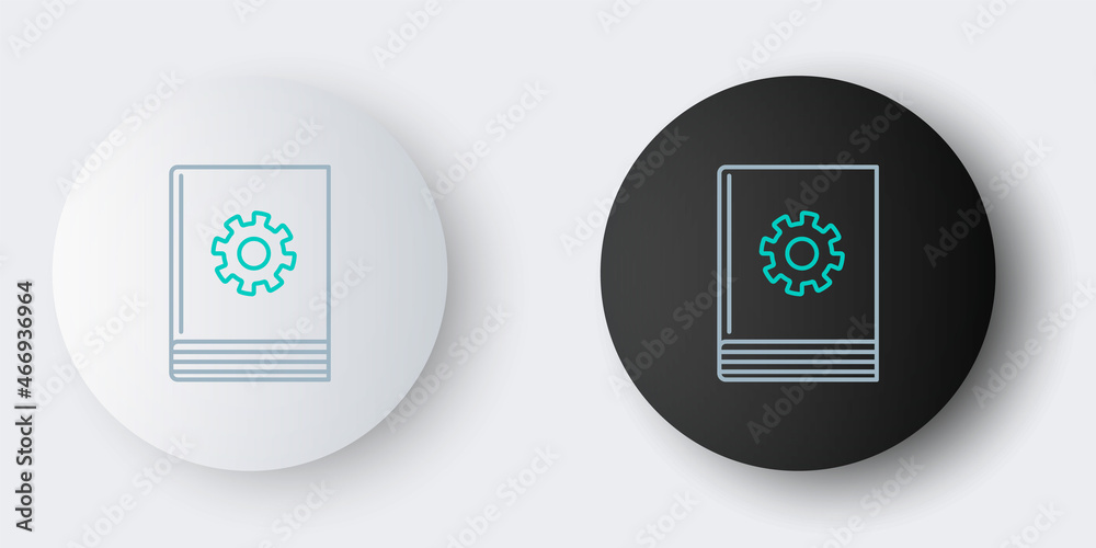 Line User manual icon isolated on grey background. User guide book. Instruction sign. Read before use. Colorful outline concept. Vector Line User manual icon isolated on grey background. User guide book. Instruction sign. Read before use. Colorful outline concept. Vector