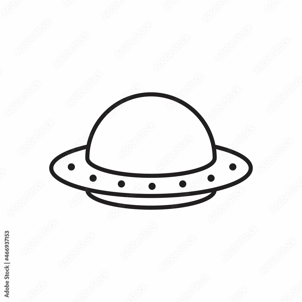 The icon of UFO. Simple flat icon illustration The icon of UFO. Simple flat icon illustration