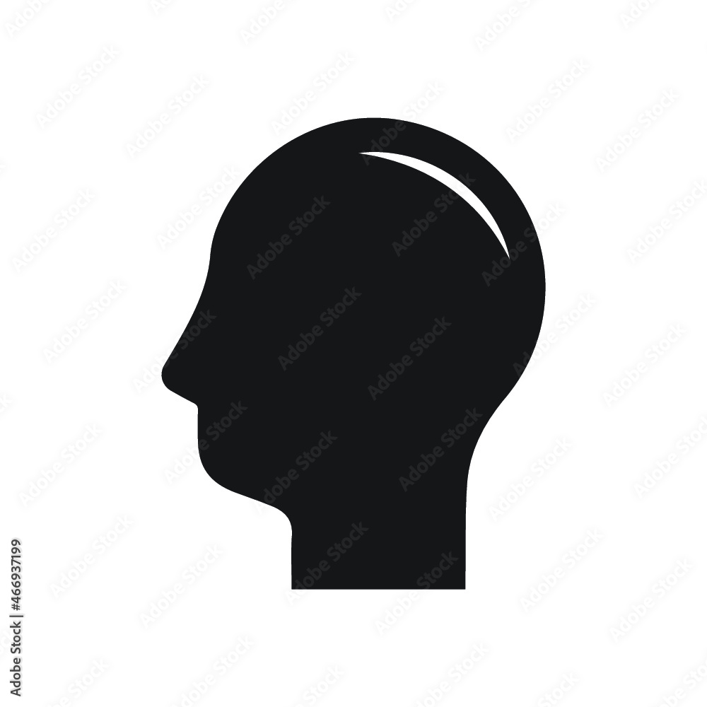 human head icon . Human head profile