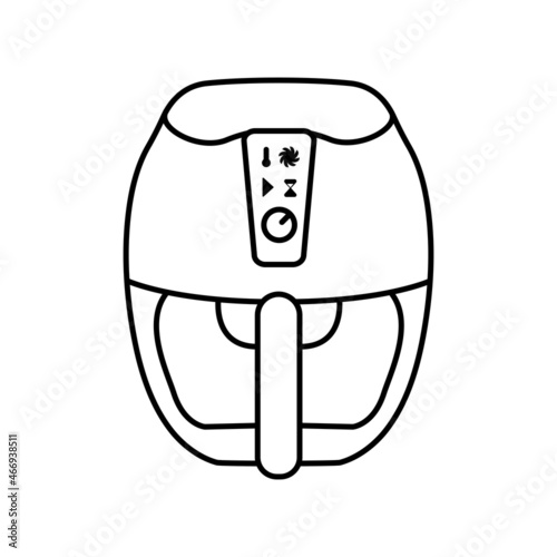 Air fryer kitchen vector icon editable stroke