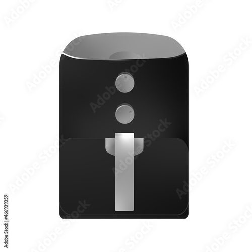 Air fryer kitchen machine illustration vector.Air fryers icon 3d effect.