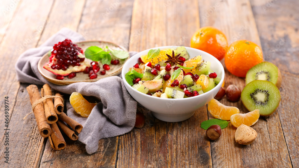 winter fresh fruit salad with ingredient winter fresh fruit salad with ingredient