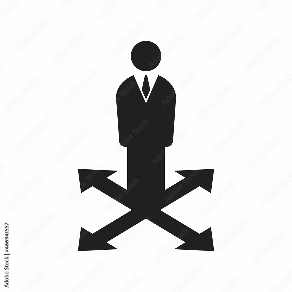 Business way Icon on the white background