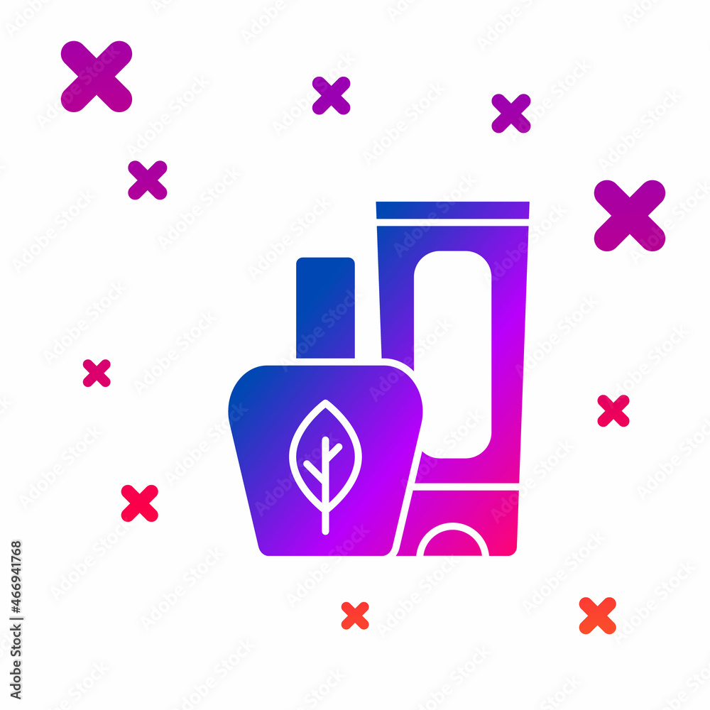 Color Ointment cream tube medicine icon isolated on white background. Tube, container, toothpaste, cream sign. Gradient random dynamic shapes. Vector Color Ointment cream tube medicine icon isolated on white background. Tube, container, toothpaste, cream sign. Gradient random dynamic shapes. Vector