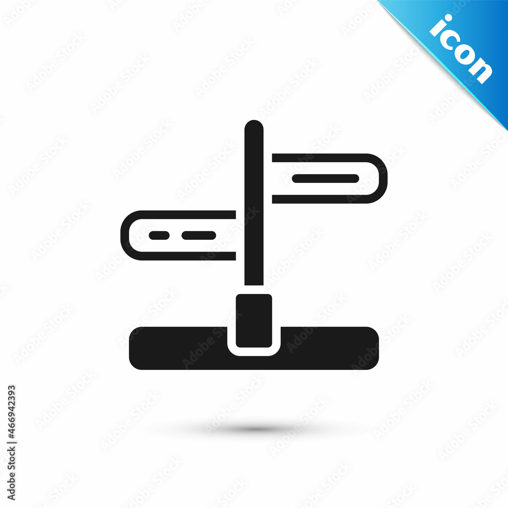 Grey Road traffic sign. Signpost icon isolated on white background. Pointer symbol. Isolated street information sign. Direction sign. Vector Grey Road traffic sign. Signpost icon isolated on white background. Pointer symbol. Isolated street information sign. Direction sign. Vector