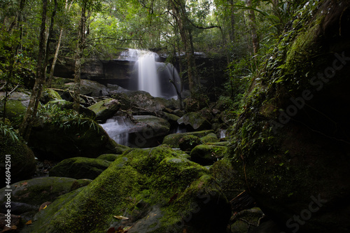 Waterfall in forest.