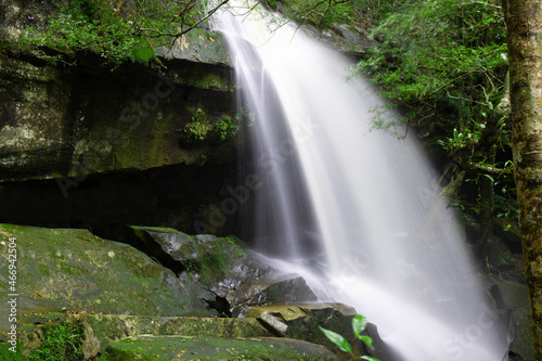 Waterfall in forest.