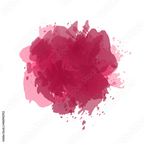 Vector watercolor wine red splash.