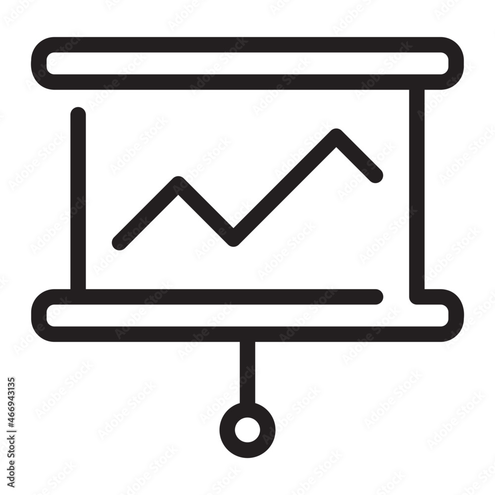 presentation line icon presentation line icon