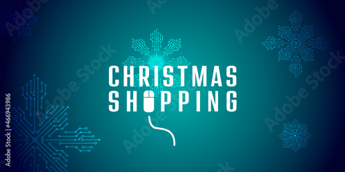 Weihnachten einkaufen shopping Text illustration