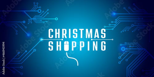 Christmas shopping Text illustration