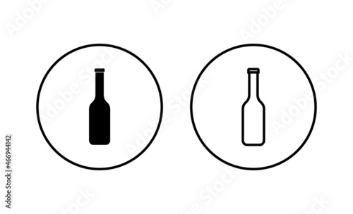 Bottle icons set. bottle sign and symbol