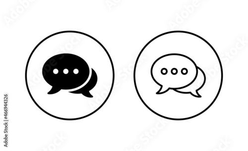 Chat icons set. speech bubble sign and symbol. comment icon. message
