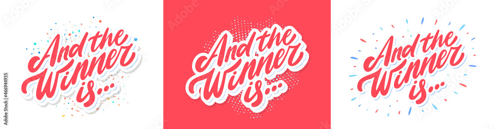  And the winner is... Vector handwritten lettering banners set.