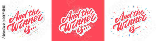  And the winner is... Vector handwritten lettering banners set.