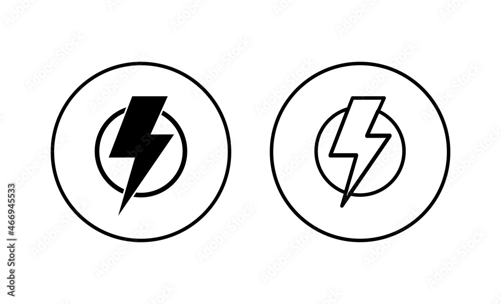 Lightning icons set. electric sign and symbol. power icon. energy sign Lightning icons set. electric sign and symbol. power icon. energy sign