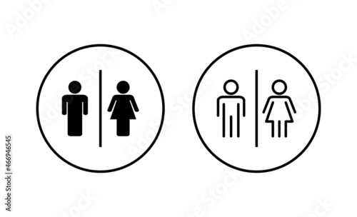 Toilet icons set. Girls and boys restrooms sign and symbol. bathroom sign. wc, lavatory