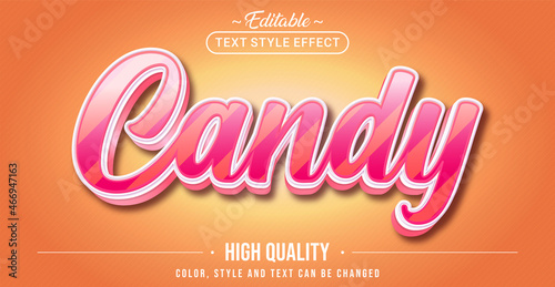 Editable text style effect - Candy text style theme.