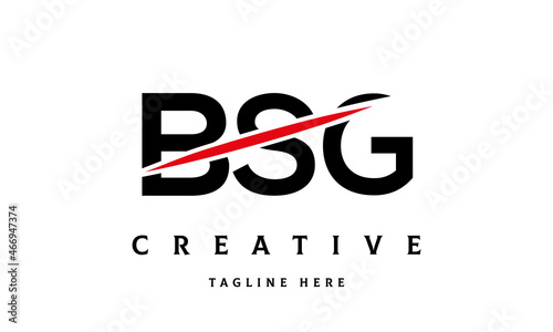 BSG creative cut three latter logo