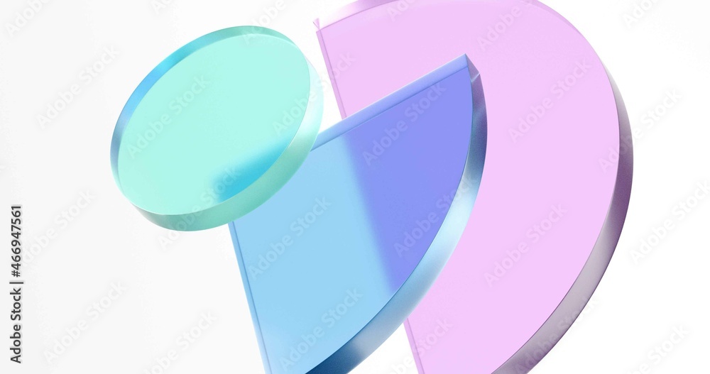 Fototapeta premium 3D, wallper, simple, modern, colors, geometric, shape, glass, background