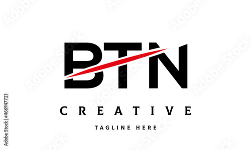 BTN creative cut three latter logo