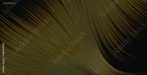 Gold line wave background.  Modern luxury concept.  Gold glitter stripes pattern. 