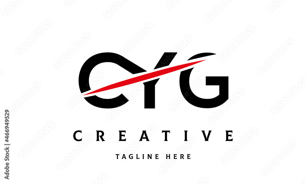 CYG creative cut three latter logo