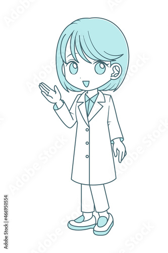 手を差し出す白衣の女性
