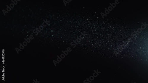 Natural Dust Organic Floating particles in stage light ray (spot) on black background. Dust in air atmosphere for your projects! Just drop it over your footage and use blending (screen) mode.
