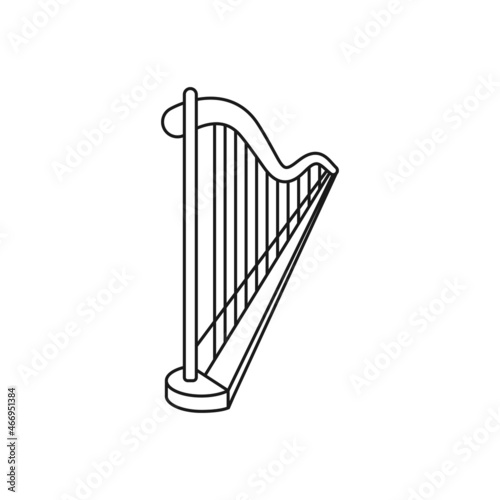 harp icon design template vector