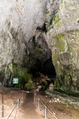 Entrance in Unguru Mare cave, Suncuius, Bihor, Romania. photo