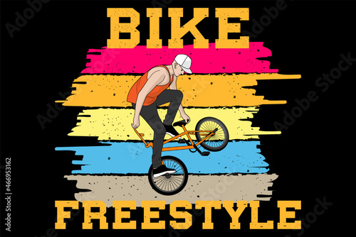 Bike freestyle design vintage retro
